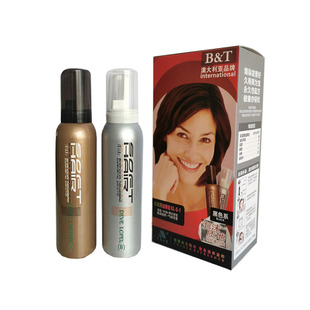 正品泡沫染发剂久美为宝焗油摩丝泡泡温和无氨无刺激自然黑115g*2