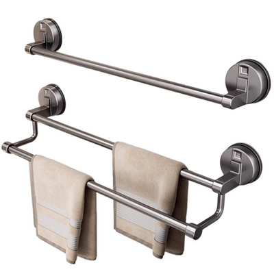 吸盘毛巾架免打孔可移动收纳架