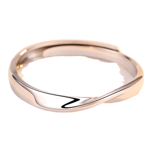 中国黄金央创莫比乌斯环戒指999足银女ins小众设计时尚个性高级感