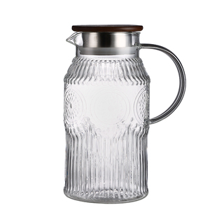 复古太阳花玻璃储冷水壶套装家用客厅泡茶杯大容量耐热高温凉白开