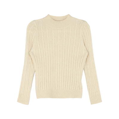 utouto秋季六色麻花针织打底毛衣