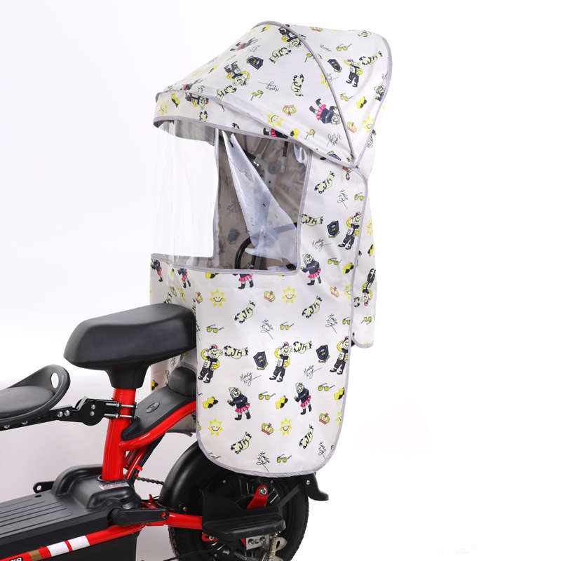 自行车儿童座椅雨棚电动车宝宝后座雨棚防寒防风防雨四季雨棚棉棚