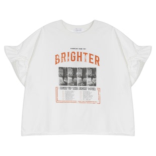 GLOBAL WORK T恤女2025年夏季新款时尚设计简约字母休闲服325970