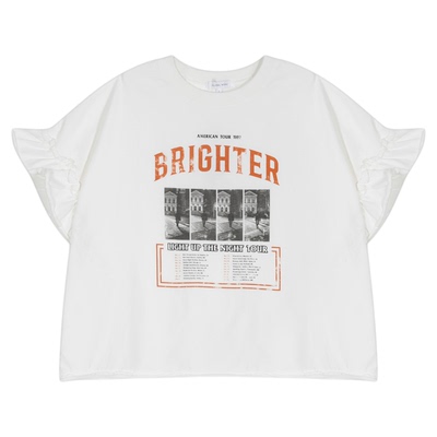 GLOBAL WORK T恤女2025年夏季新款时尚设计简约字母休闲服325970