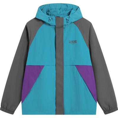 李宁宽松连帽男休闲运动风衣