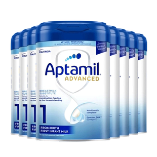 【官方】Aptamil爱他美白金版1段0-6个月英版婴儿奶粉 800g*8罐