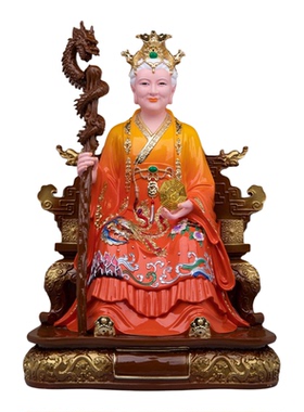 无声老母神像家用摆件树脂