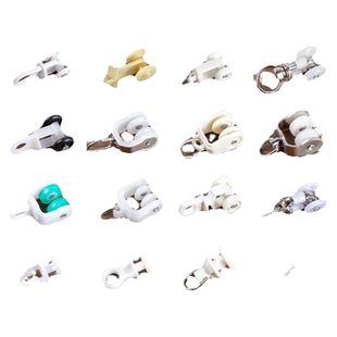 窗帘轨道配件滑轮子辅料老式直轨弯轨导轨滚轮挂钩环滑轨走轮滑轮