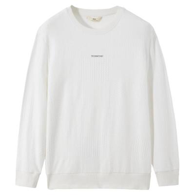 流石男装春装休闲提花长袖卫衣潮