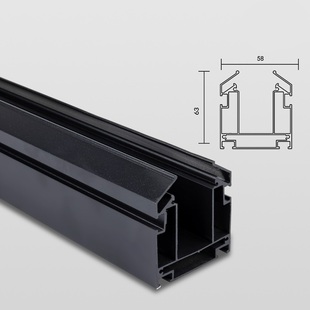 吊顶射灯轨道灯天花软膜 灯照明预埋暗嵌入式 外贸专用款 磁吸轨道装