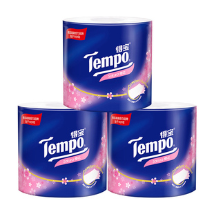 Tempo得宝卷纸有芯樱花味大卷筒160g德宝16卷卫生纸巾线下散装款