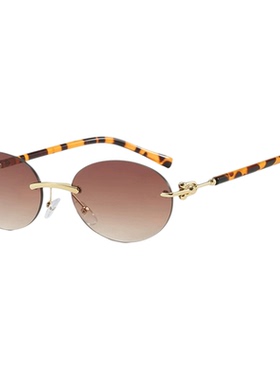 无框太阳镜女新款切边墨镜高级感