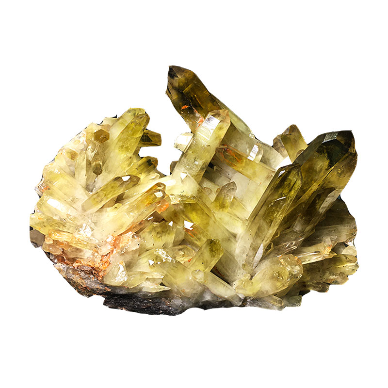 茶黄水晶簇天然饰品摆件手链消磁