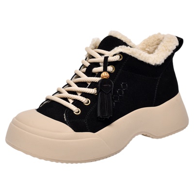 大丫丫大码女鞋加绒款厚底休闲鞋