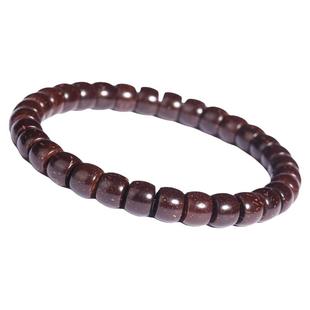 保真印尼原生态椰蒂单圈手串直切老型桶珠佛珠高抛男女款文玩手链