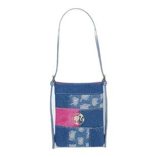 Barbie芭比官方正品小包时尚帆布袋斜跨包牛仔包女款包包礼物新年