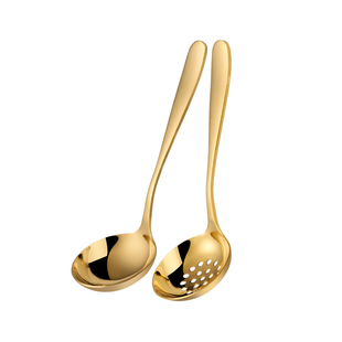 SUS304不锈钢勺子大号汤勺家用盛汤稀饭粥勺长柄创意网红火锅漏勺