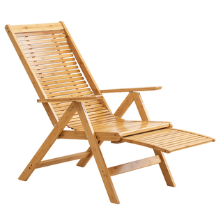 可折叠椅子冬夏两用懒人午睡椅竹躺椅阳台家用休闲实木靠背椅凉椅