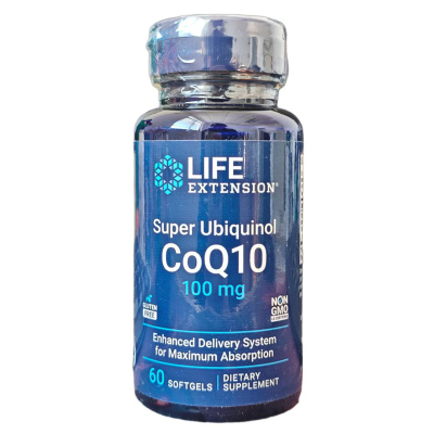 现货美国Life Extension超级泛醇还原型辅酶Q10胶囊100mg60粒