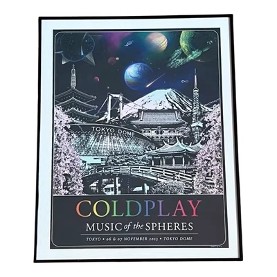 Coldplay窄边自裱海报框61*46