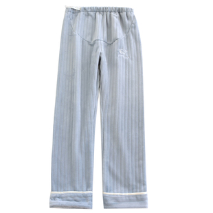 孕妇睡裤春季薄绒不勒肚子珊瑚绒加绒孕期月子裤长裤可调节托腹裤