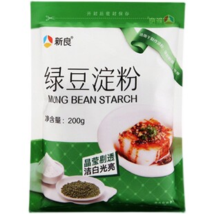 新良绿豆粉淀粉凉粉家用自制凉皮川北白凉粉烘焙家用粉商用200g