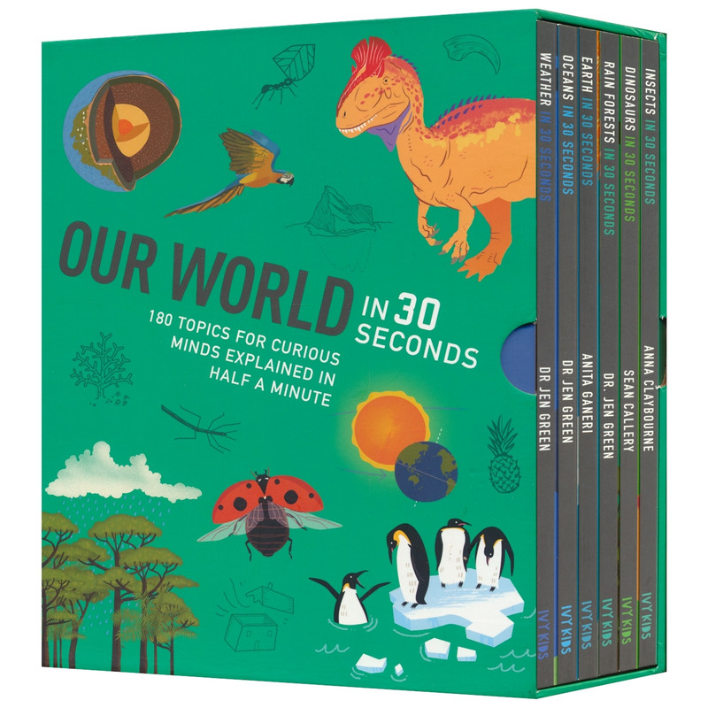 Our World in 30 Seconds 30秒环游世界6册盒装 地球天气海洋昆虫恐龙热带雨林 儿童百科科普读物 英文原版进口图书