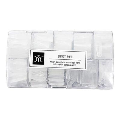 致美艺美甲平弧尖形梯形甲片新折无痕磨砂薄款持久美甲店常用甲片