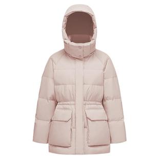 波司登25新款羽绒服女时尚休闲收腰短款百搭保暖加厚纯色可脱卸帽