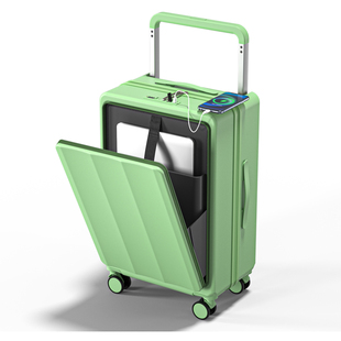 前置开口宽拉杆行李箱多功能商务旅行箱学生女密码皮箱子拉杆箱男