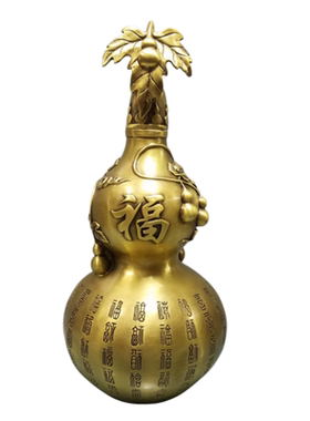 万福葫芦黄铜葫芦创意新中式摆件福禄双全家居玄关办公室桌面摆件
