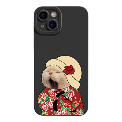 华为畅享90可爱iPhone16手机壳软小米17卡通荣耀POWER2瞳眼苹果14Plus适用13ProMax花棉袄哈欠猫猫红米NOTE15