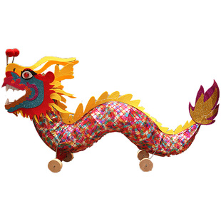 传统民俗手工中国风舞龙灯笼大型龙形拖拉宫灯发光彩灯成品