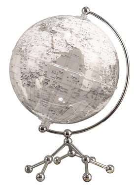 创意透明可发光地球仪书房摆件
