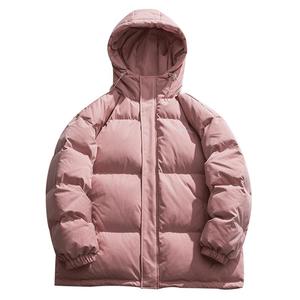 ProteusBoy棉服男冬季新款美式纯色防静电保暖连帽面包服加厚外套