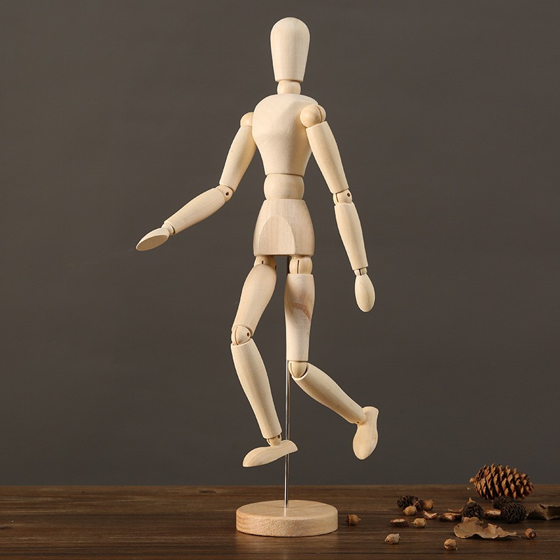 批发关节人可动木偶模型儿童美术木质模型木质素描陈列绘画摆件手