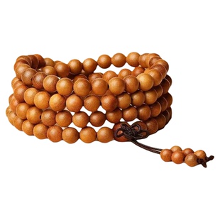 九华山祝福天然老桃木手串护身平安静心念珠佛珠多圈手串盘玩男女