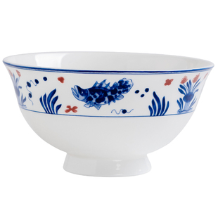 碗家用2026新款高脚陶瓷饭碗景德镇碗碟骨瓷青花瓷面碗釉下彩餐具