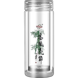 诺亚口杯真空双层玻璃杯泡茶杯隔热杯车载便携杯带盖杯水杯办公杯