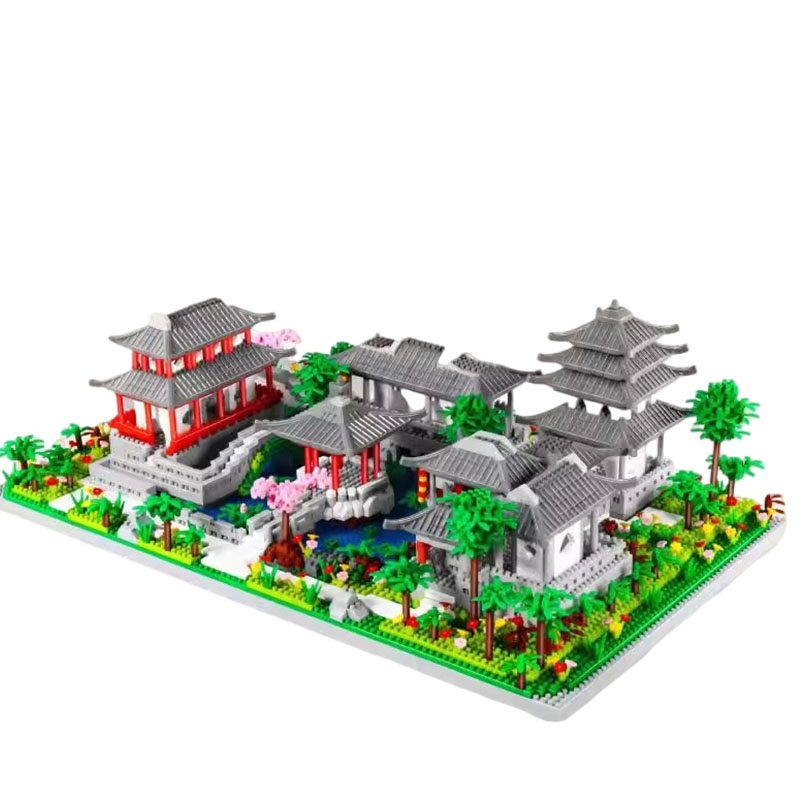 苏州园林积木建筑景观微颗粒大型