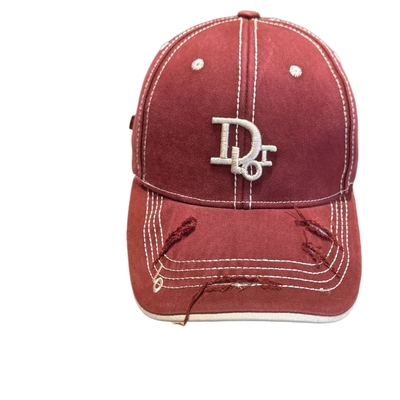 刺绣破洞棒球帽女时尚做旧显脸小