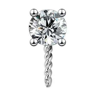 S925银王妃吊坠扣头戴妃18K金扣空托钻石扣头手工镶嵌珍珠DIY配件