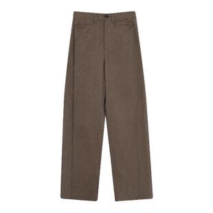 【清仓】长绒棉老钱风松弛感弧线剪裁廓形显瘦休闲裤女5082