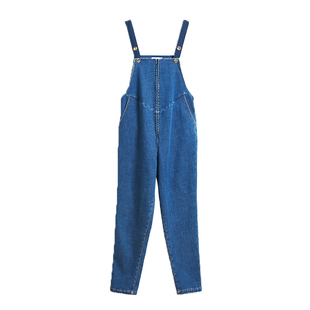 快乐屋孕妇背带裤冬装2026新款时尚豹纹绒加厚孕妇裤子外穿牛仔裤