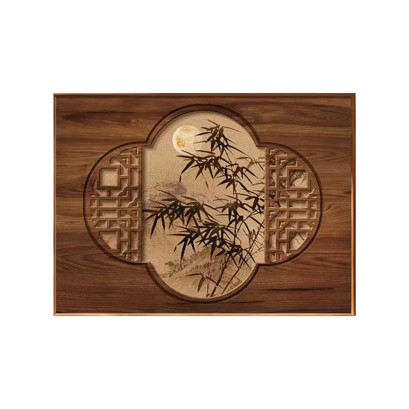 新中式竹子电表箱遮挡装饰画