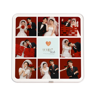 九宫格相框摆台照片定制挂墙做成相册儿童宝宝水晶加打印洗相片9