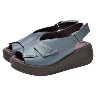 一席之地女鞋厚底头层牛皮夏季新款休闲防滑轻便舒适不累脚女凉鞋