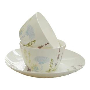 创意简约韩式骨瓷餐具套装陶瓷器碗碟盘子家用组合一人食日式2人