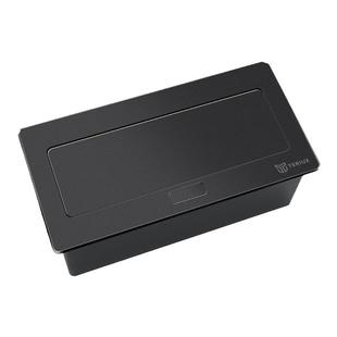 弹起式桌面插座二位五孔桌面插座嵌入式防水黑色多媒体阻尼桌插