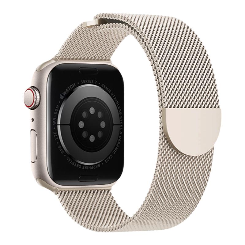适用iwatch手表带S10苹果手表S9表带applewatch9米兰尼斯S8新款8运动SE金属磁吸S7男10官方腕带Ultra2女高级